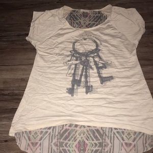 Cream graphic design top